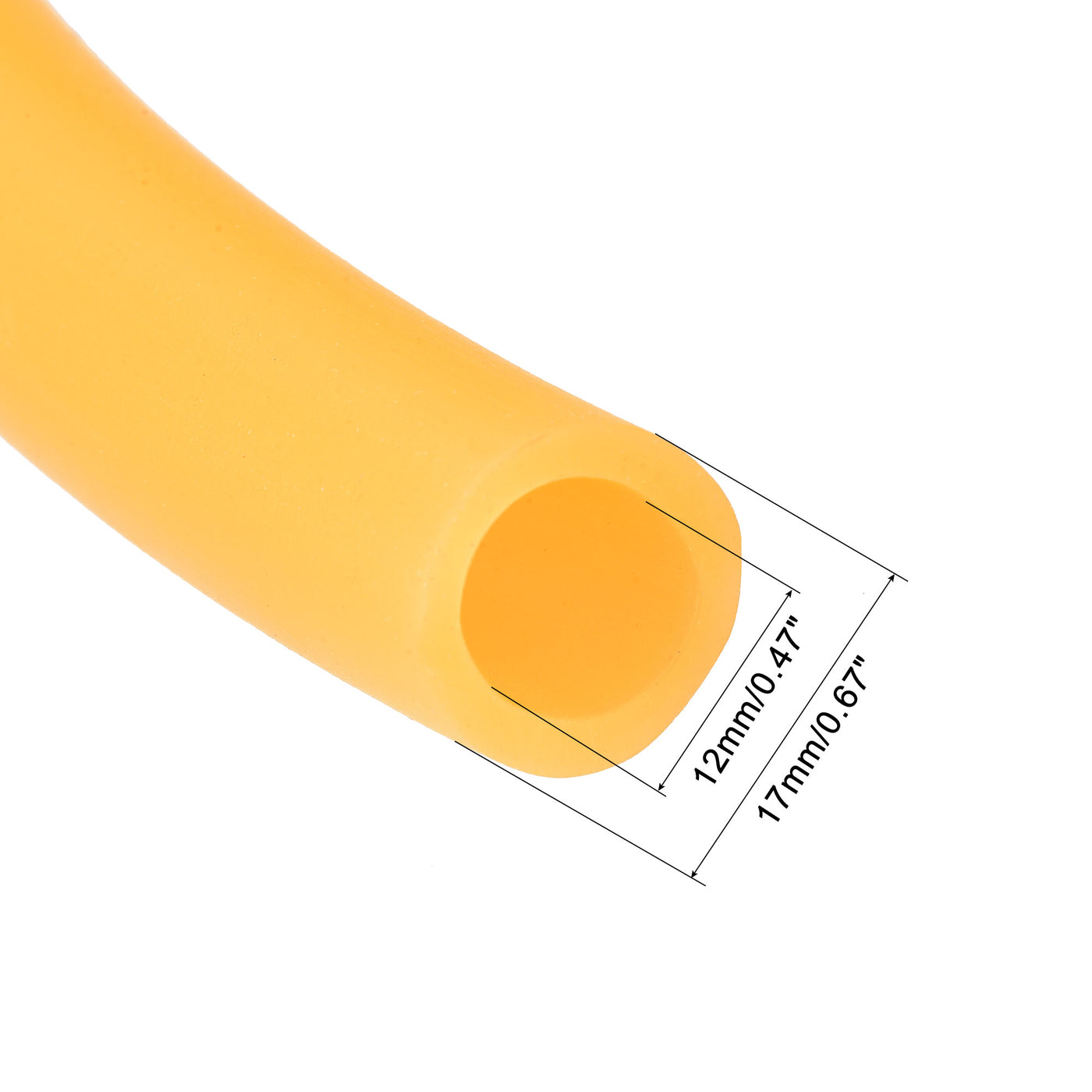 Harfington Natural Latex Rubber Tubing 12mm ID 17mm OD 10ft for Sports Exercise Fitness