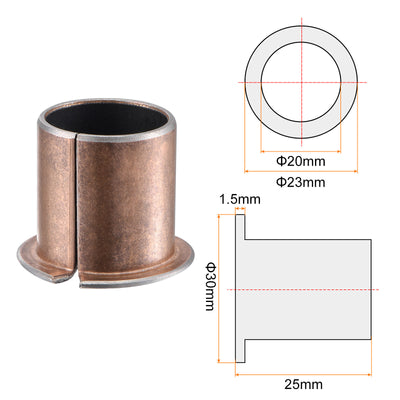 Harfington Flanged Sleeve Bearings Flange Thickness Wrapped Oilless Bushings