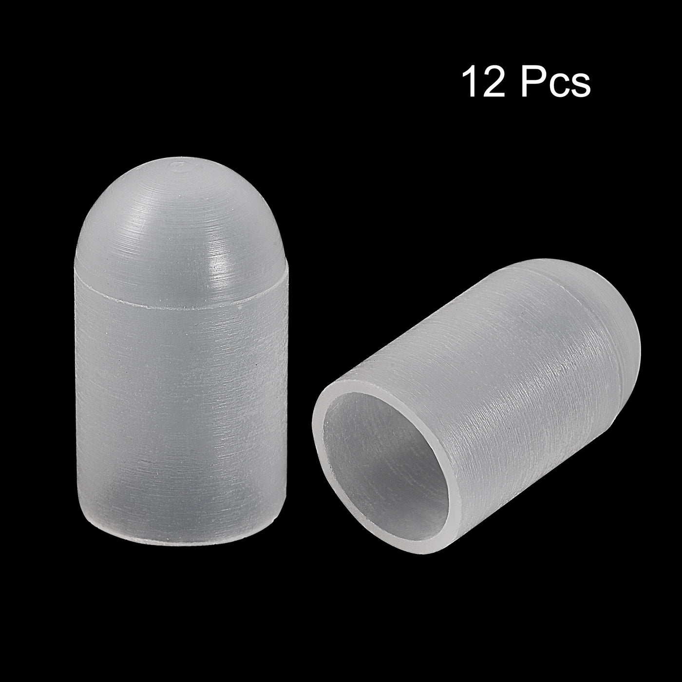 Harfington 17.5mm(0.69") Rubber End Caps Furniture Leg Protectors Tubing Covers 12pcs