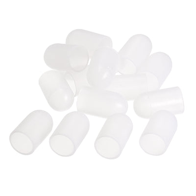 Harfington 17.5mm(0.69") Rubber End Caps Furniture Leg Protectors Tubing Covers 12pcs