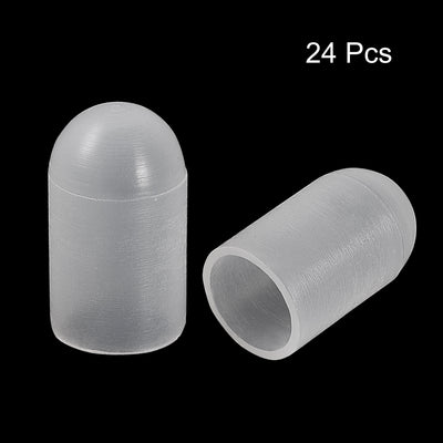 Harfington 17.5mm(0.69") Rubber End Caps Furniture Leg Protectors Tubing Covers 24pcs