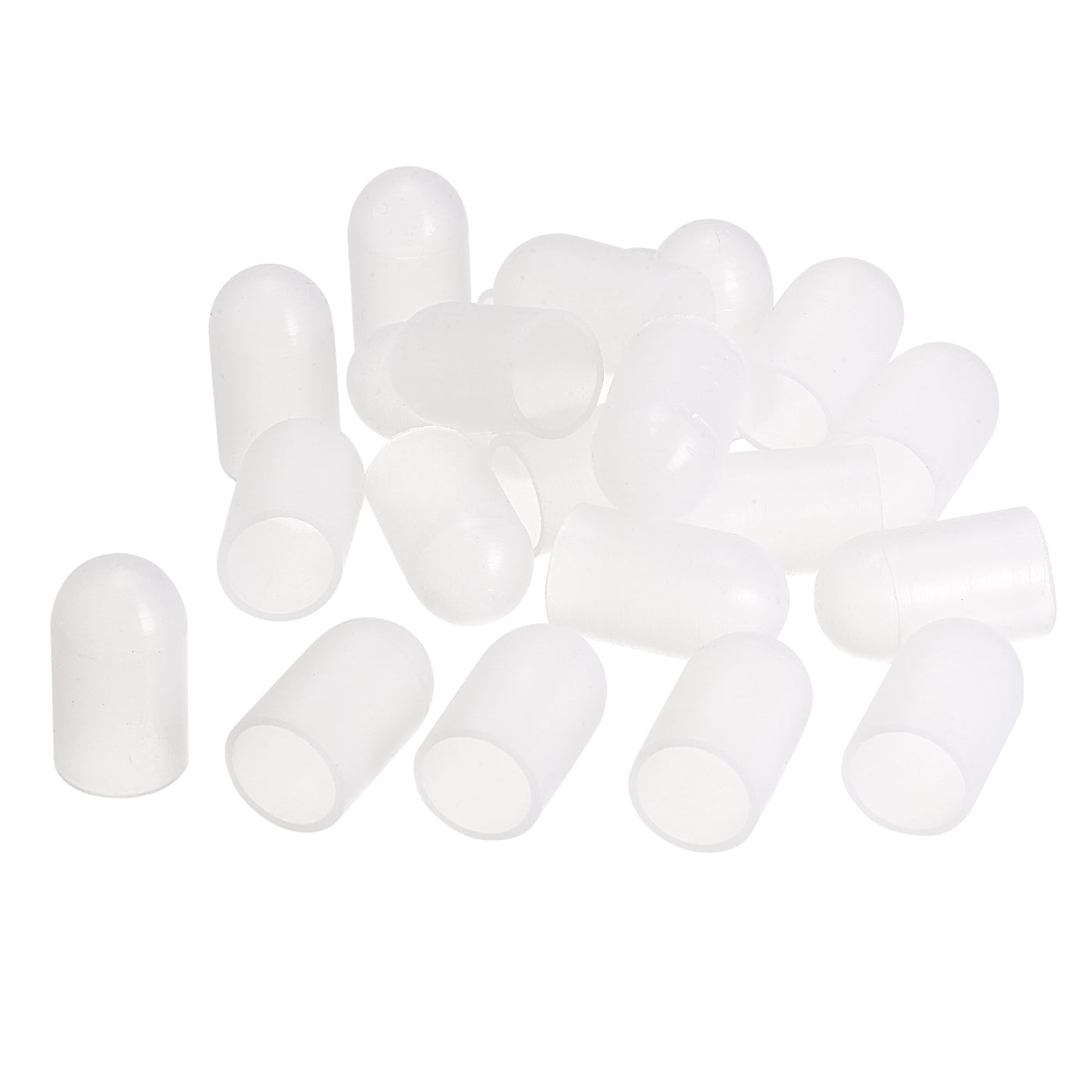 Harfington 17.5mm(0.69") Rubber End Caps Furniture Leg Protectors Tubing Covers 24pcs