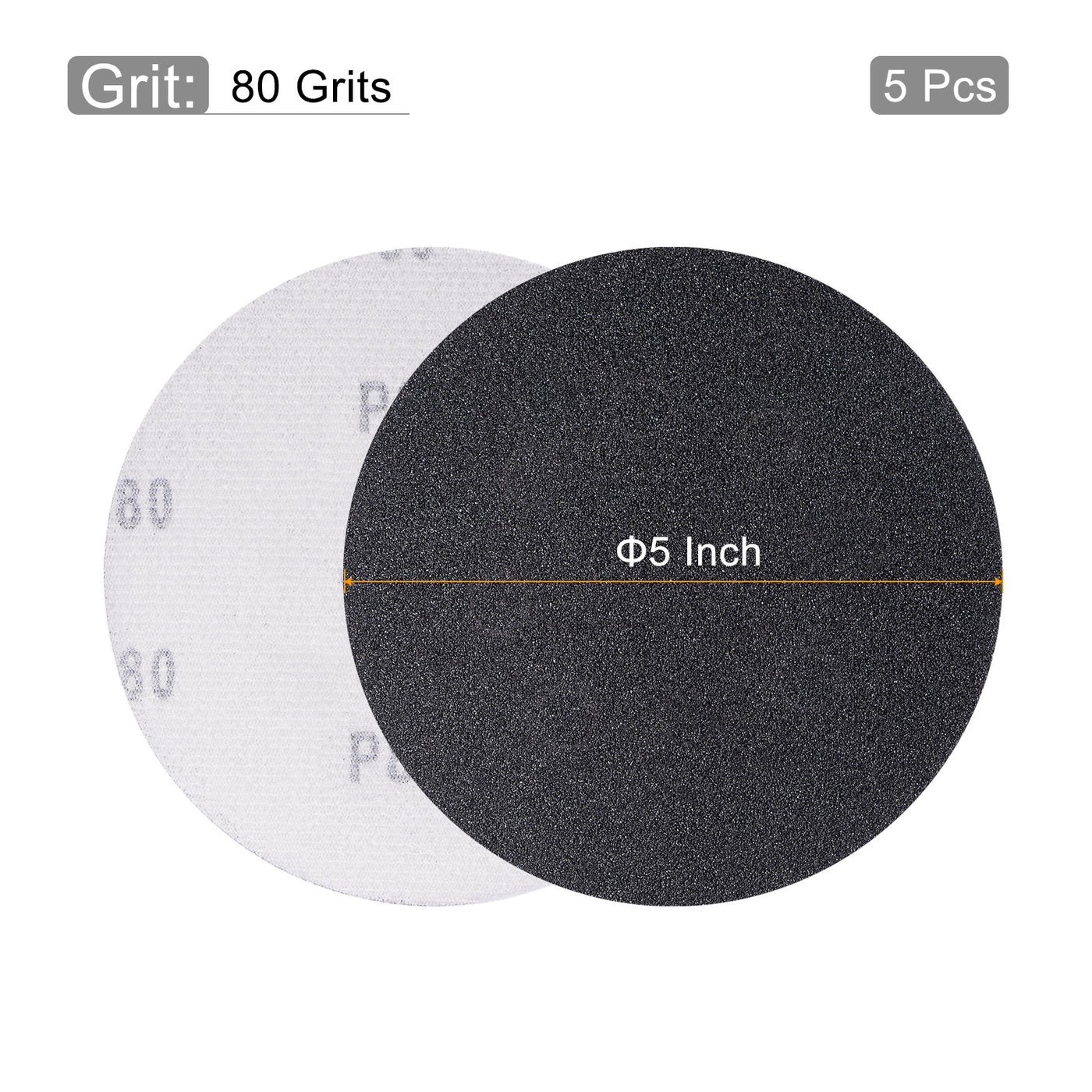 uxcell Sanding Disc Hook and Loop Silicon Carbide C-Weight Backing Sandpaper