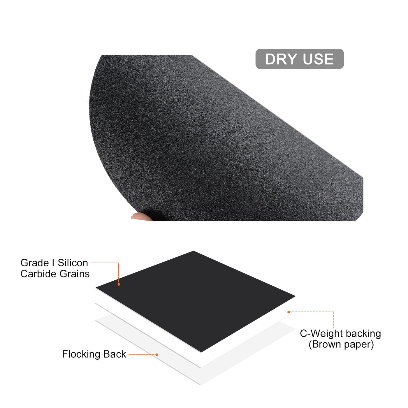uxcell Sanding Disc Hook and Loop Silicon Carbide C-Weight Backing Sandpaper