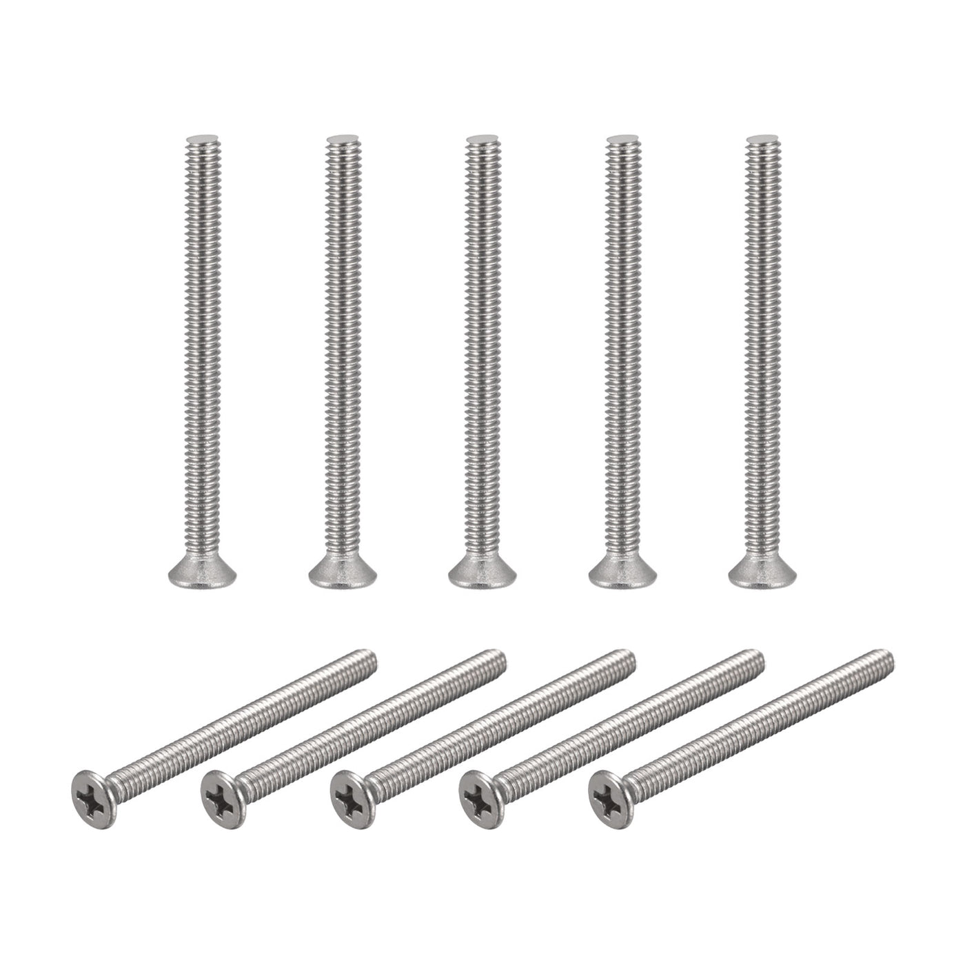 Harfington Flat Head Machine Screw Phillips, 304 Stainless Steel Bolts,