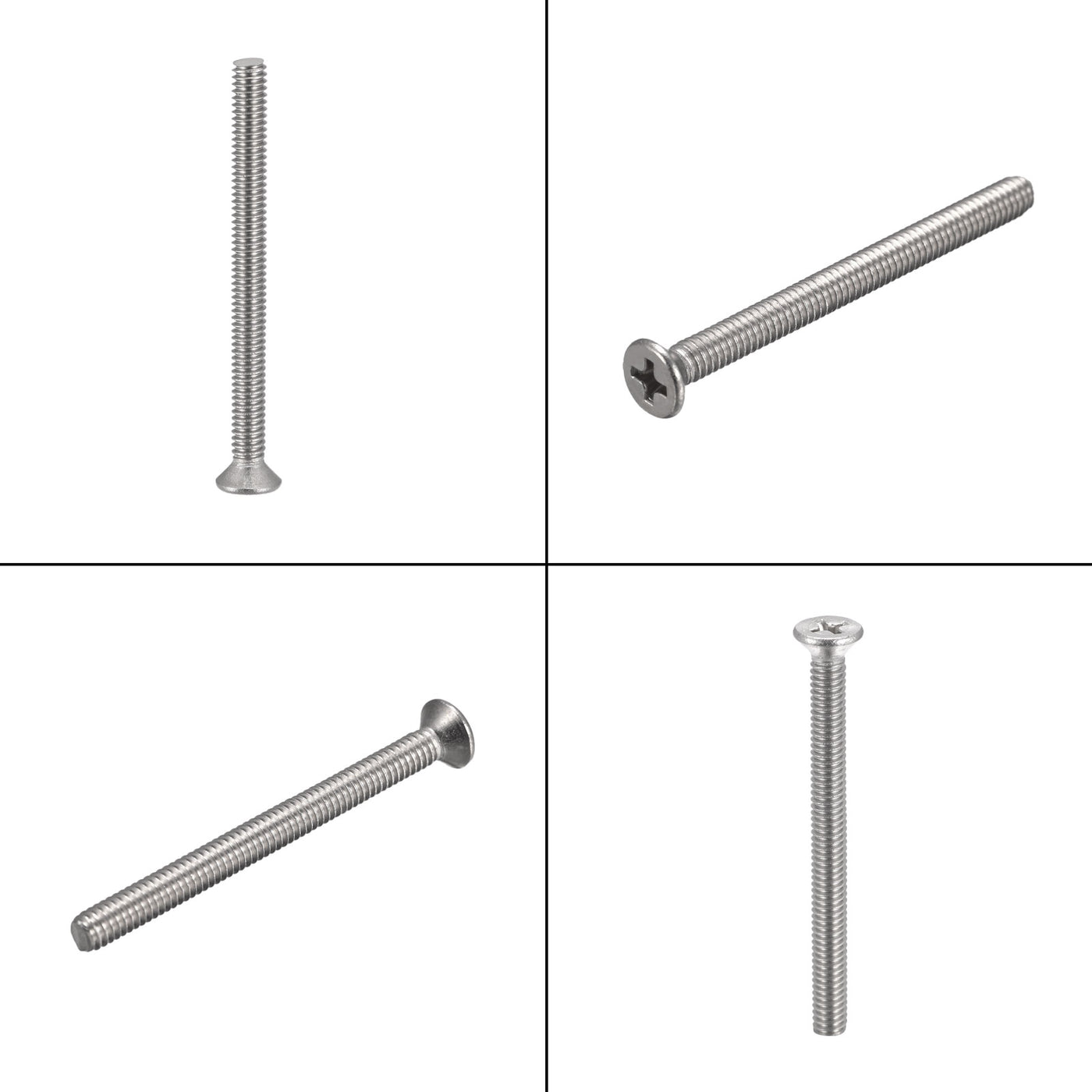 Harfington Flat Head, Machine Screws, Phillips 304 Stainless Steel Bolts,