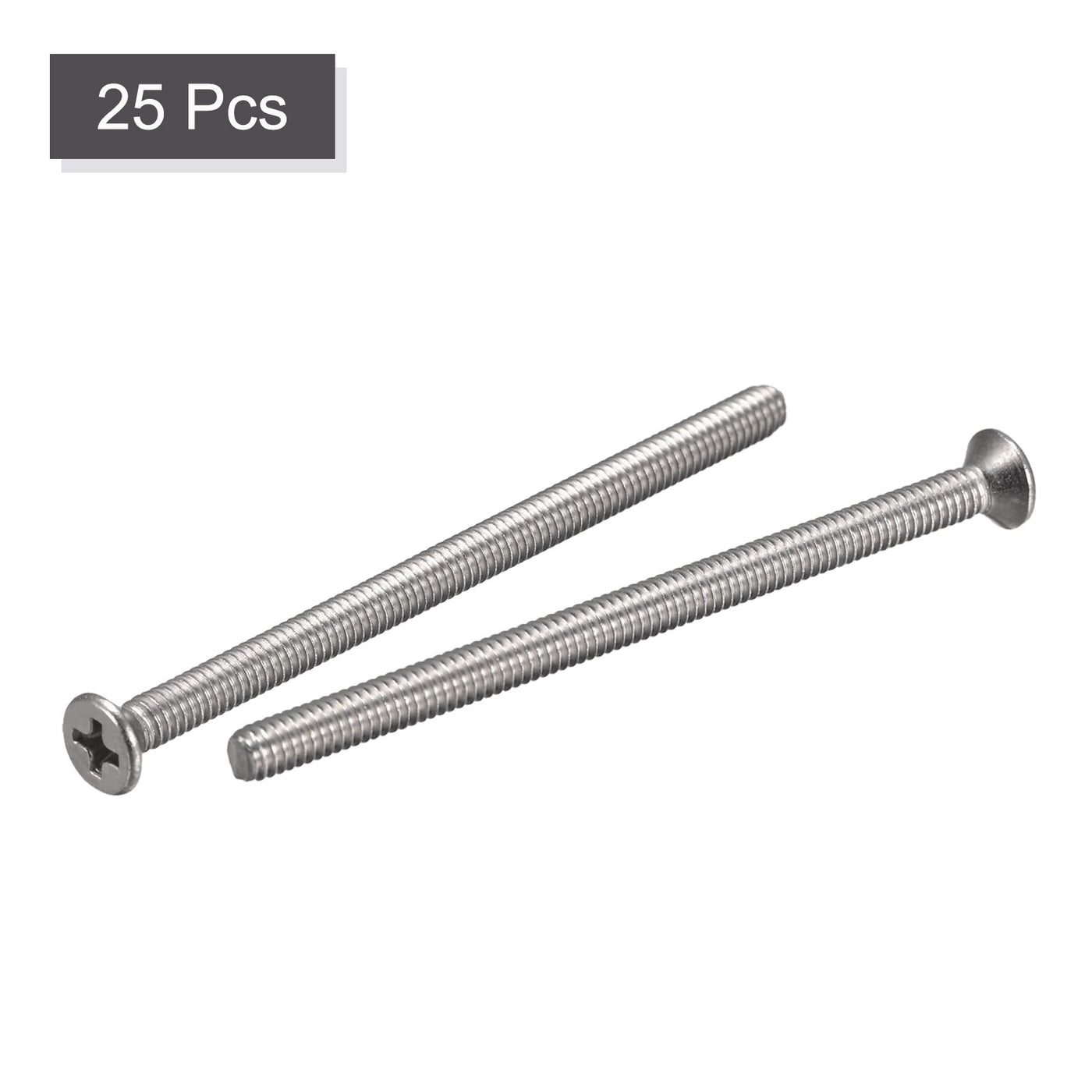 Harfington Flat Head Machine Screw Phillips, 304 Stainless Steel Bolts,