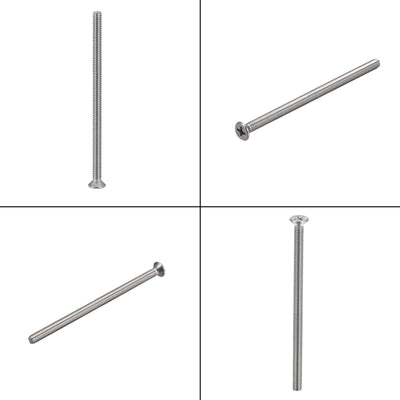 Harfington Flat Head Machine Screw, Phillips 304 Stainless Steel Bolts,