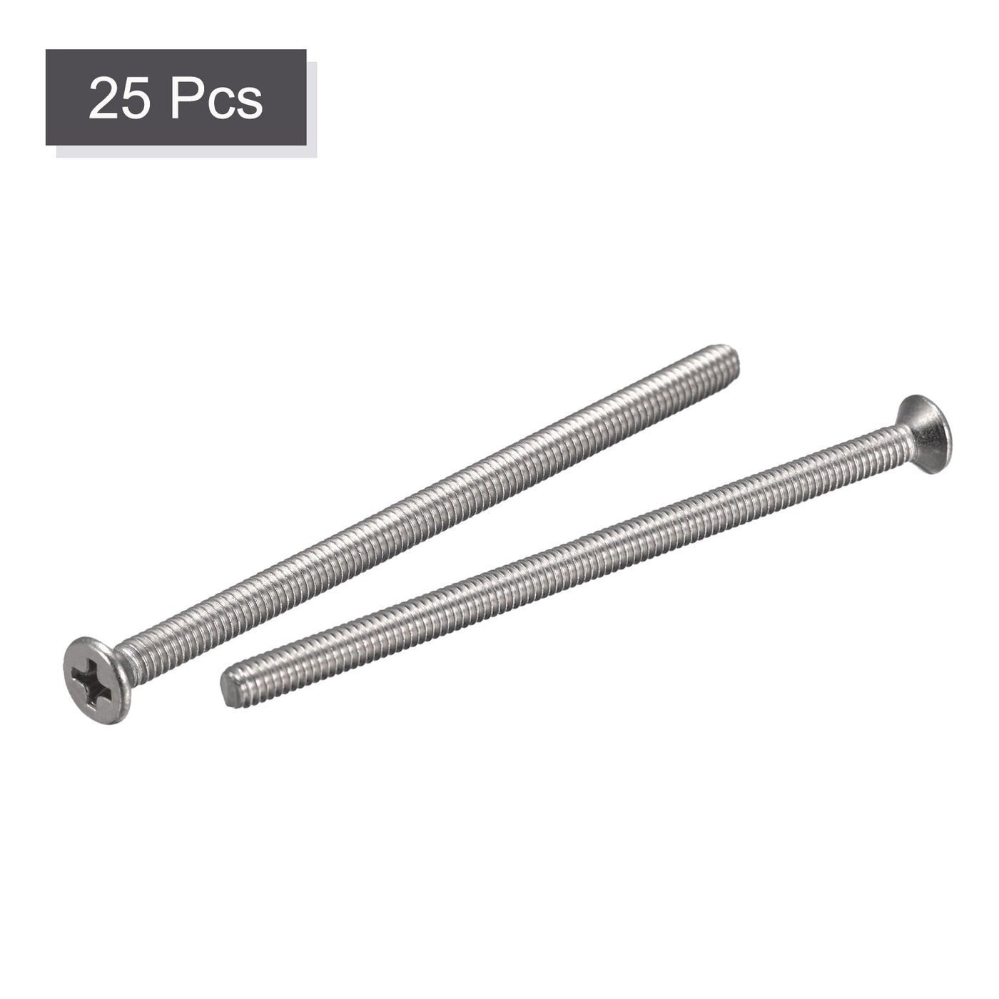 Harfington Flat Head Machine Screw Phillips, 304 Stainless Steel Bolts,