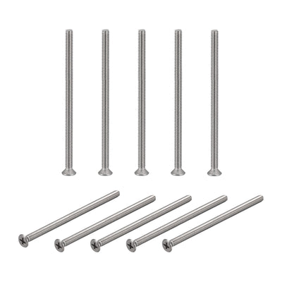 Harfington Flat Head Machine Screw Phillips, 304 Stainless Steel Bolts,