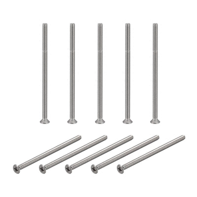 Harfington Flat Head Machine Screw, Phillips 304 Stainless Steel Bolts,
