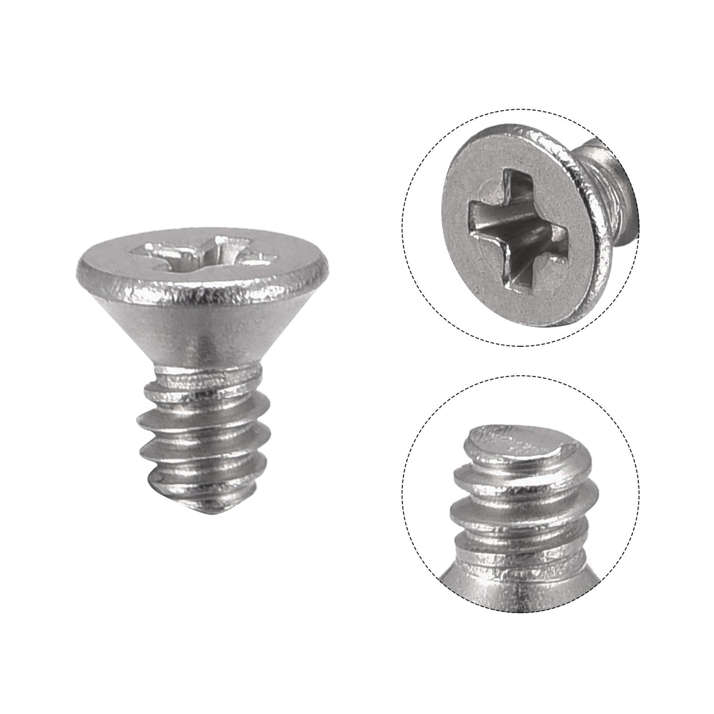 Harfington Flat Head Machine Screws Phillips 304 Stainless Steel Bolt,