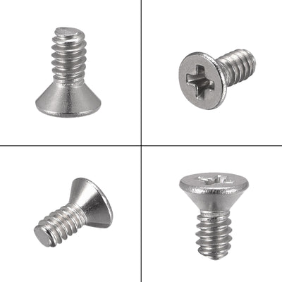 Harfington Flat Head Machine Screws Phillips 304 Stainless Steel Bolt,