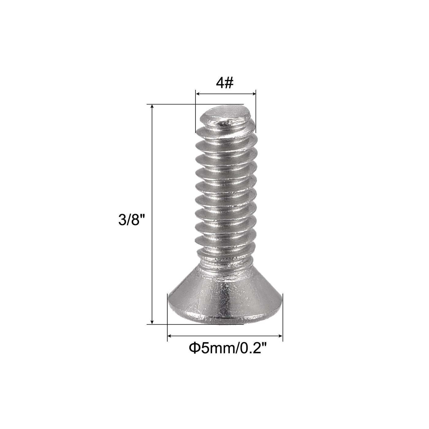 Harfington Flat Head Machine Screws Phillips 304 Stainless Steel Bolt,
