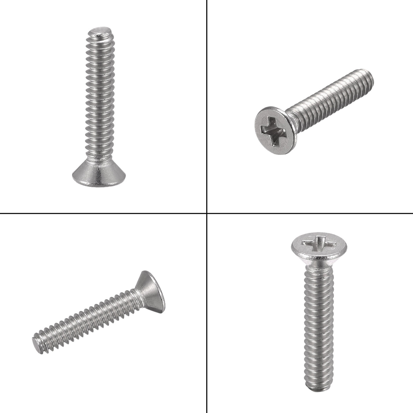 Harfington Flat Head Machine Screws Phillips 304 Stainless Steel Bolt,