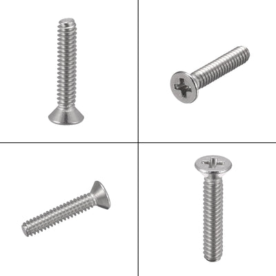 Harfington Flat Head Machine Screws Phillips 304 Stainless Steel Bolt,