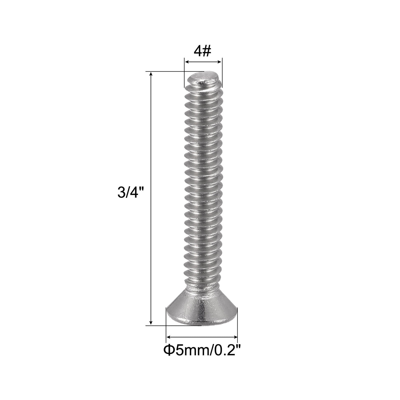 Harfington Flat Head Machine Screws Phillips 304 Stainless Steel Bolt,