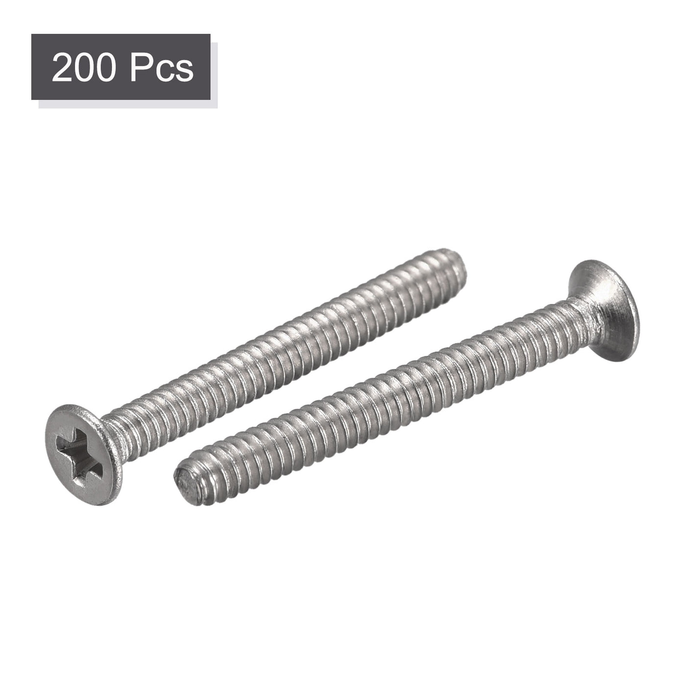 Harfington Flat Head Machine Screws Phillips 304 Stainless Steel Bolt,