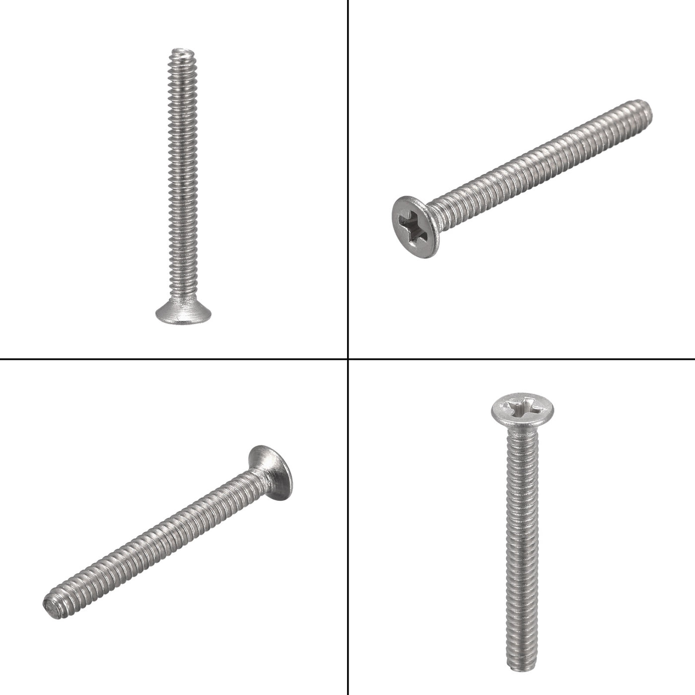 Harfington Flat Head Machine Screws Phillips 304 Stainless Steel Bolt,