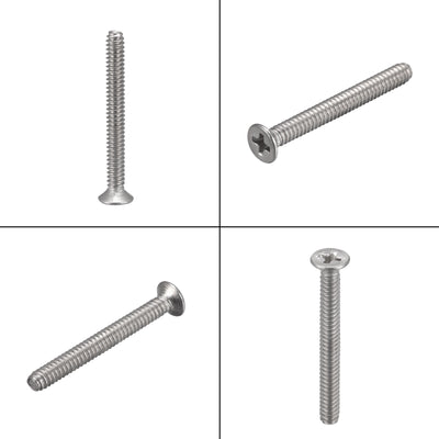 Harfington Flat Head Machine Screws Phillips 304 Stainless Steel Bolt,