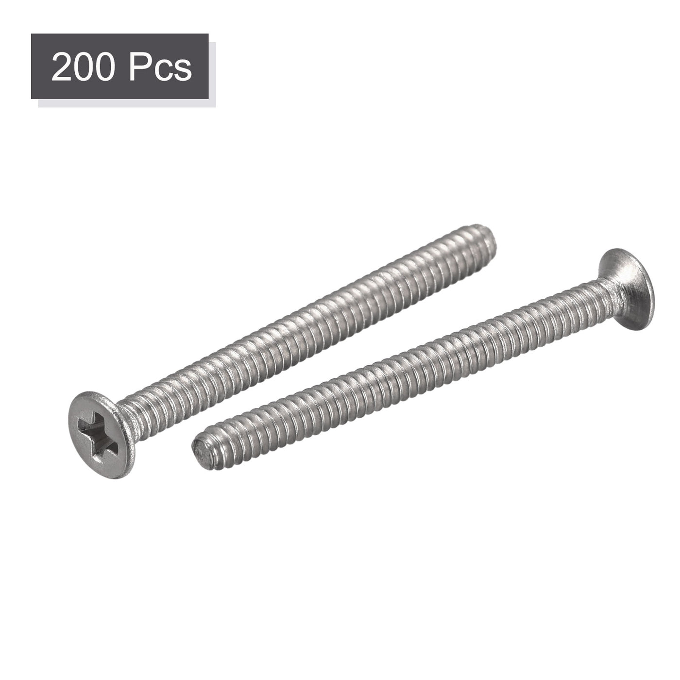 Harfington Flat Head Machine Screws Phillips 304 Stainless Steel Bolt,
