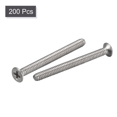 Harfington Flat Head Machine Screws Phillips 304 Stainless Steel Bolt,