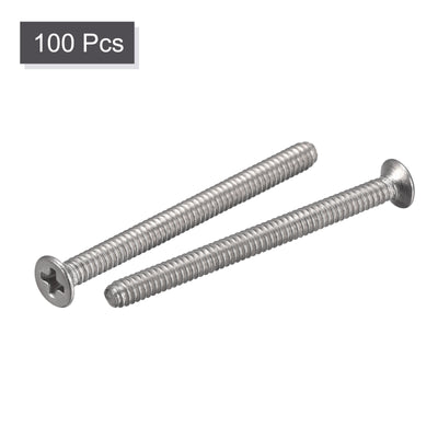 Harfington Flat Head Machine Screw Phillips 304 Stainless Steel Bolt