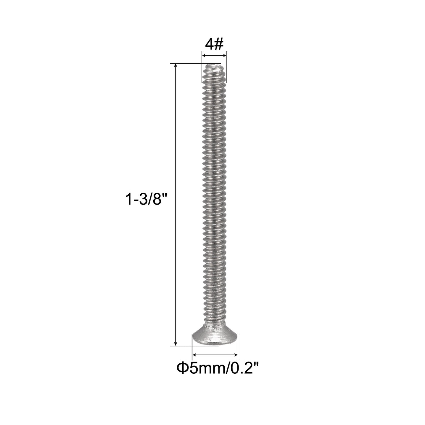 Harfington Flat Head Machine Screws Phillips 304 Stainless Steel Bolt,
