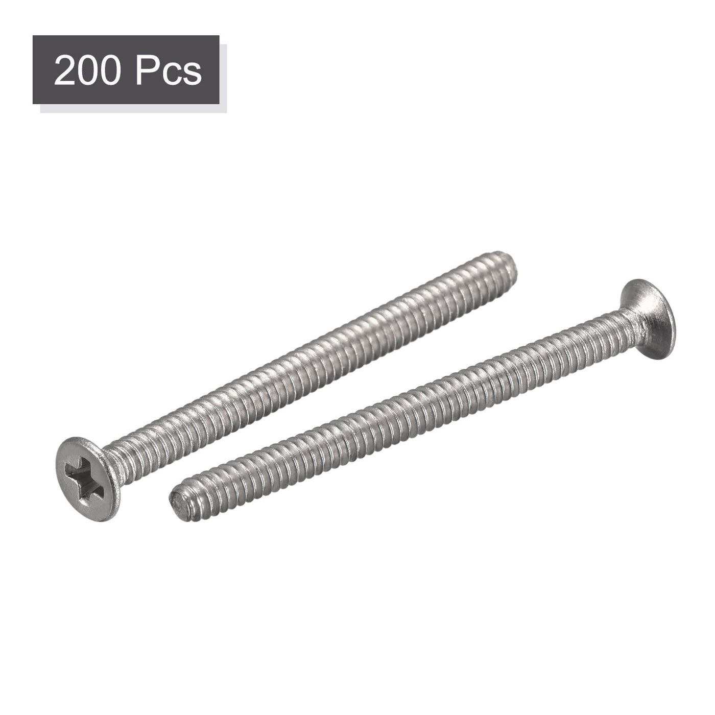 Harfington Flat Head Machine Screws Phillips 304 Stainless Steel Bolt,