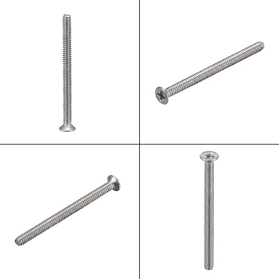 Harfington Flat Head Machine Screw Phillips 304 Stainless Steel Bolt