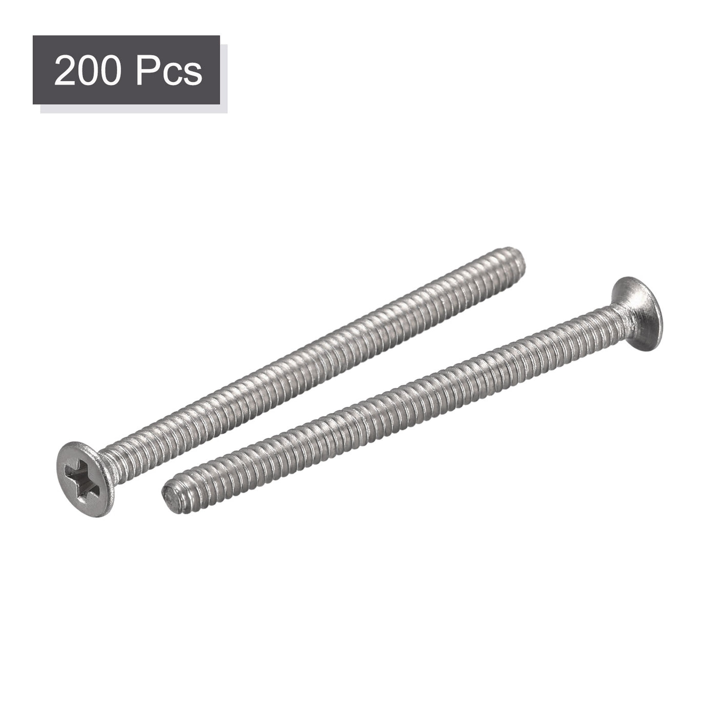 Harfington Flat Head Machine Screws Phillips 304 Stainless Steel Bolt,