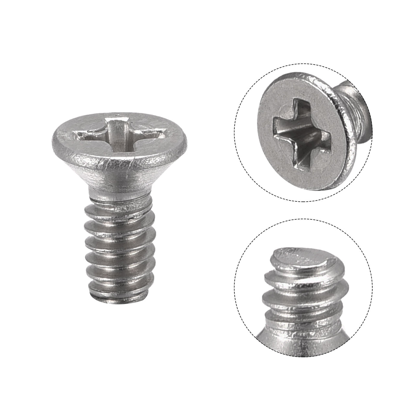 Harfington Flat Head Machine Screws Phillips 304 Stainless Steel Bolt,