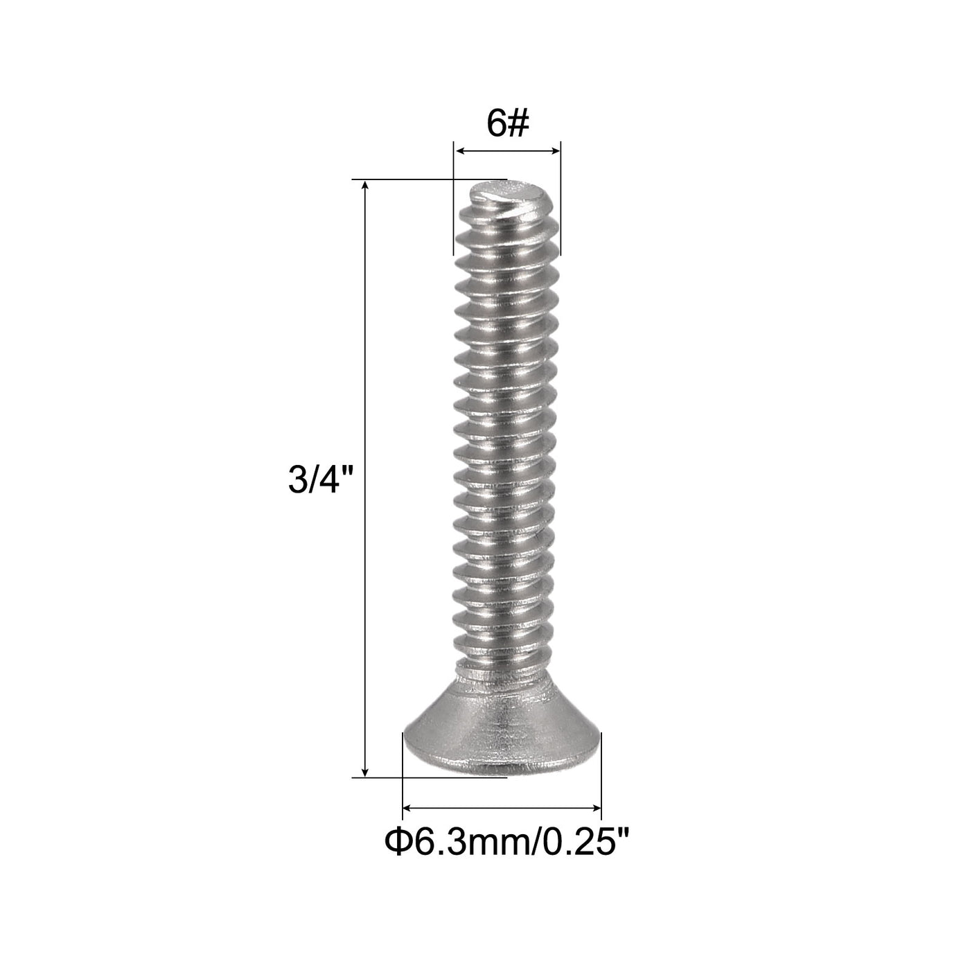 Harfington Flat Head Machine Screws Phillips 304 Stainless Steel Bolt,