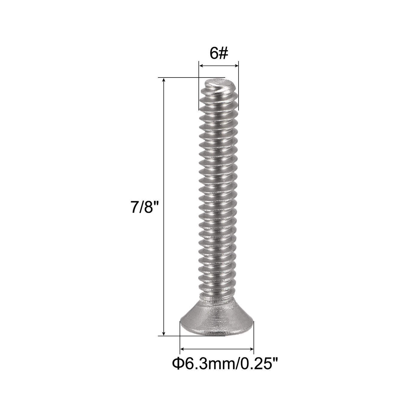 Harfington Flat Head Machine Screws Phillips 304 Stainless Steel Bolt,