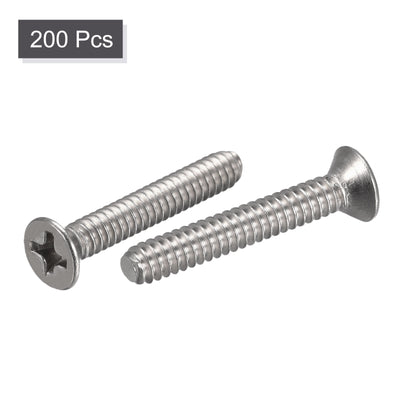 Harfington Flat Head Machine Screws Phillips 304 Stainless Steel Bolt,