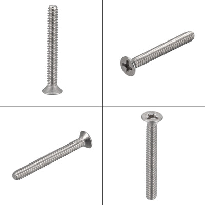 Harfington Flat Head Machine Screw Phillips 304 Stainless Steel Bolt