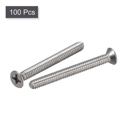 Harfington Flat Head Machine Screw Phillips 304 Stainless Steel Bolt