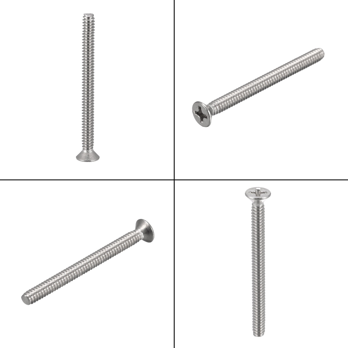 Harfington Flat Head, Machine Screws, Phillips 304 Stainless Steel Bolts,