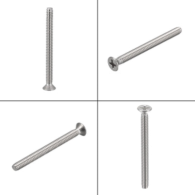 Harfington Flat Head, Machine Screws, Phillips 304 Stainless Steel Bolts,
