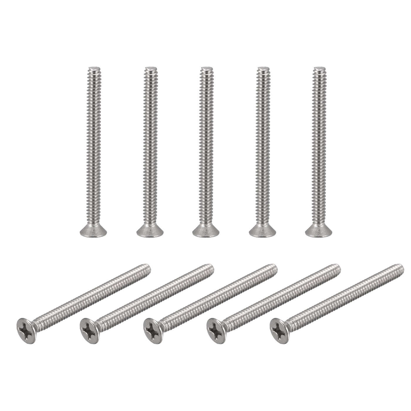 Harfington Flat Head Machine Screw Phillips 304 Stainless Steel Bolt