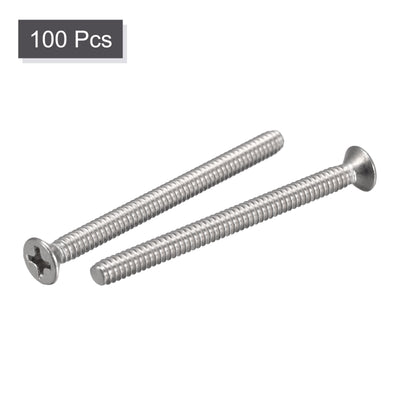 Harfington Flat Head Machine Screw Phillips 304 Stainless Steel Bolt