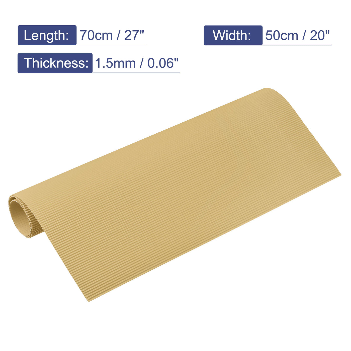 Harfington Corrugated Paper Sheets 5pcs 27-inch x 20-inch Brown Cardboard
