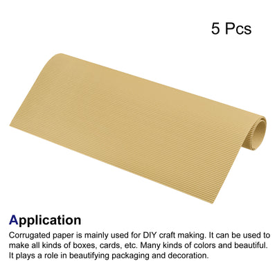 Harfington Corrugated Paper Sheets 5pcs 27-inch x 20-inch Brown Cardboard