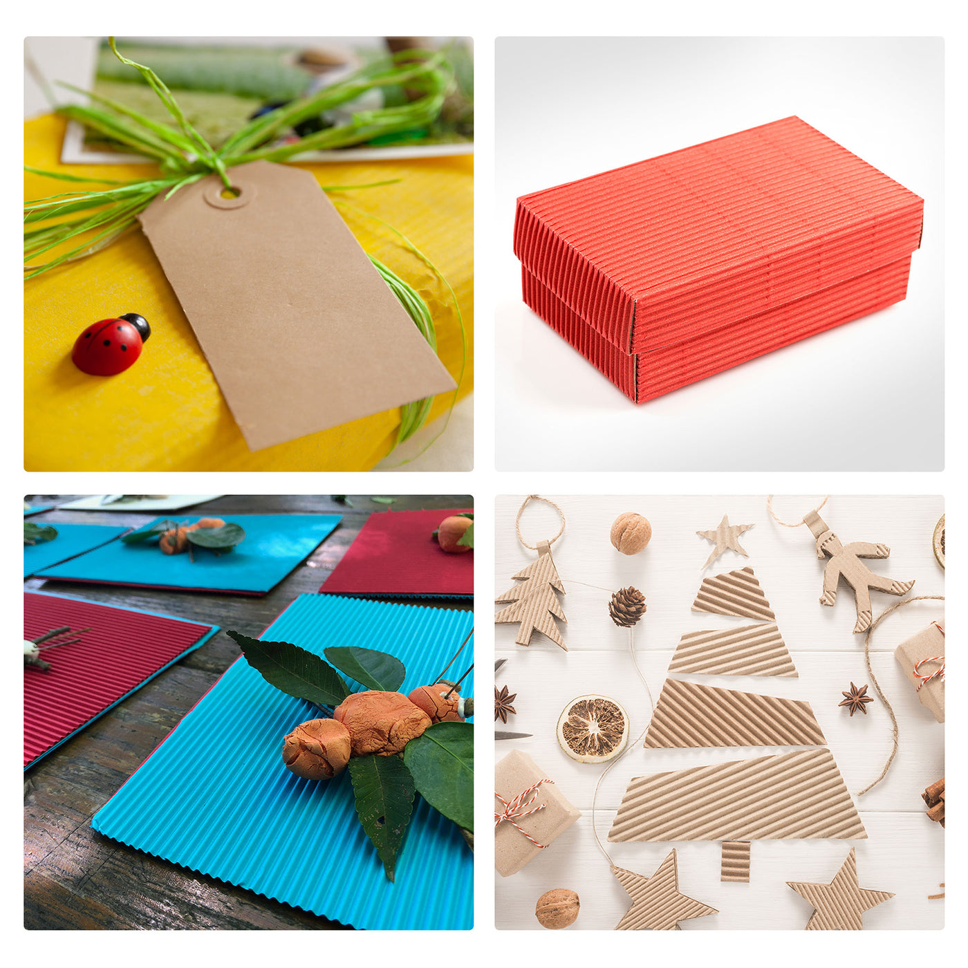 Harfington Corrugated Paper Sheets 5pcs 27-inch x 20-inch Brown Cardboard