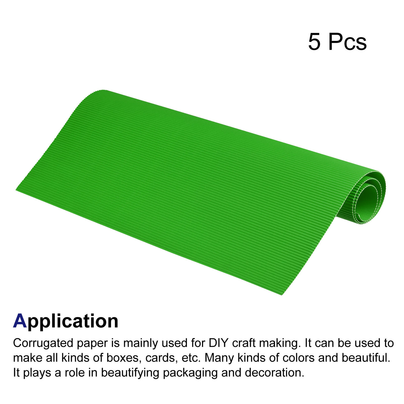 Harfington Corrugated Paper Sheets 5pcs 27-inch x 20-inch Light Green Cardboard