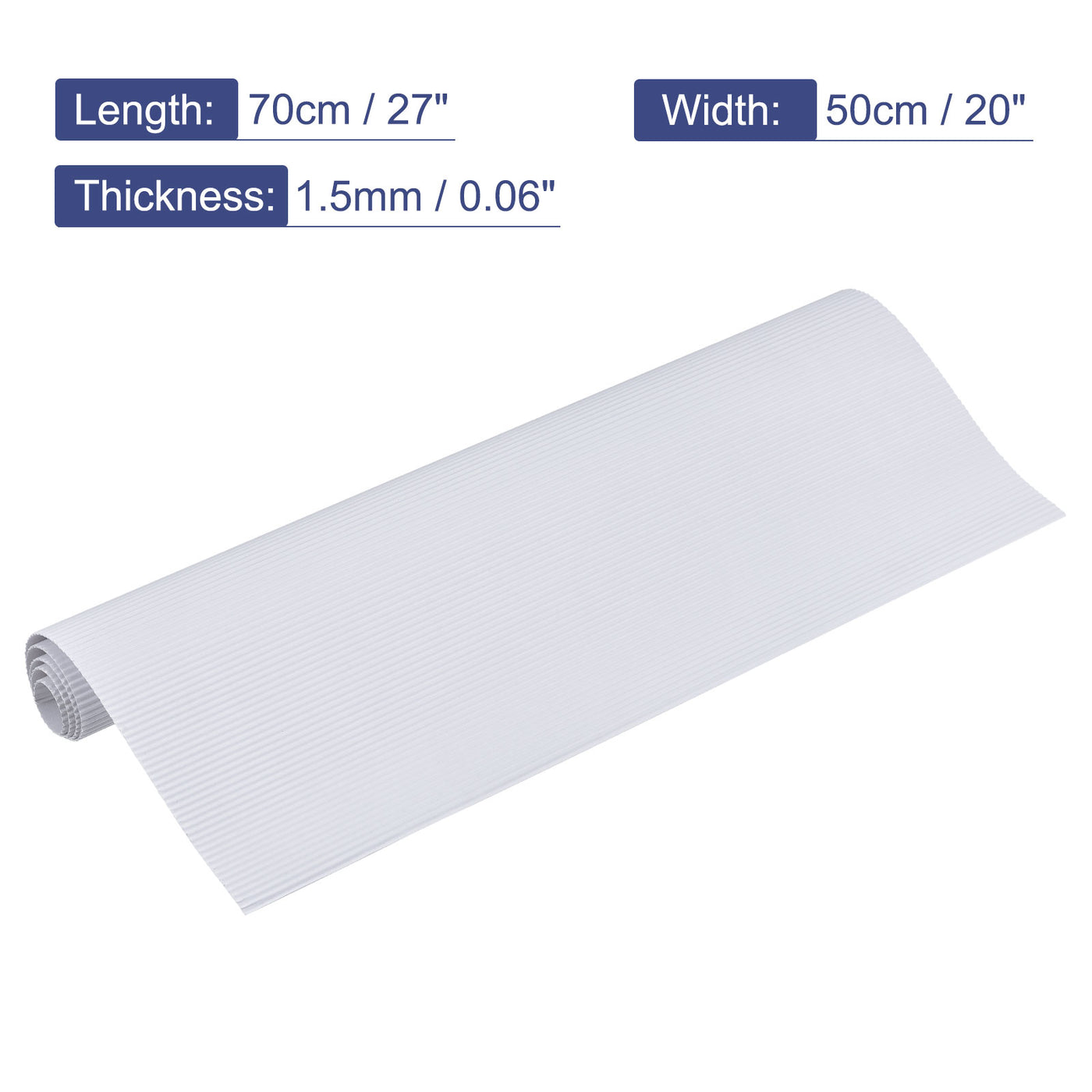 Harfington Corrugated Paper Sheets 5pcs 27-inch x 20-inch White Cardboard