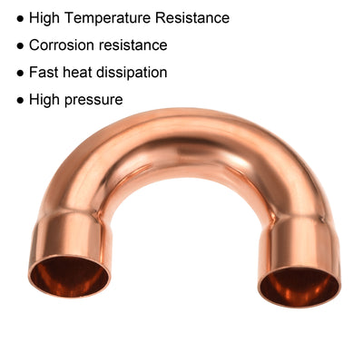 Harfington 180 Degree Return Bend Copper Fitting Welded Elbow Connection, for Refrigeration