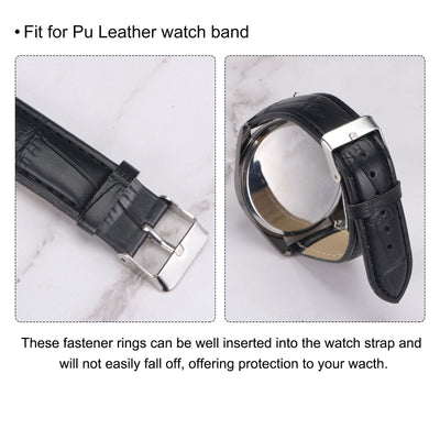 Harfington PU Leather Loops Replacement Retaining Ring Keeper for Watch Bands
