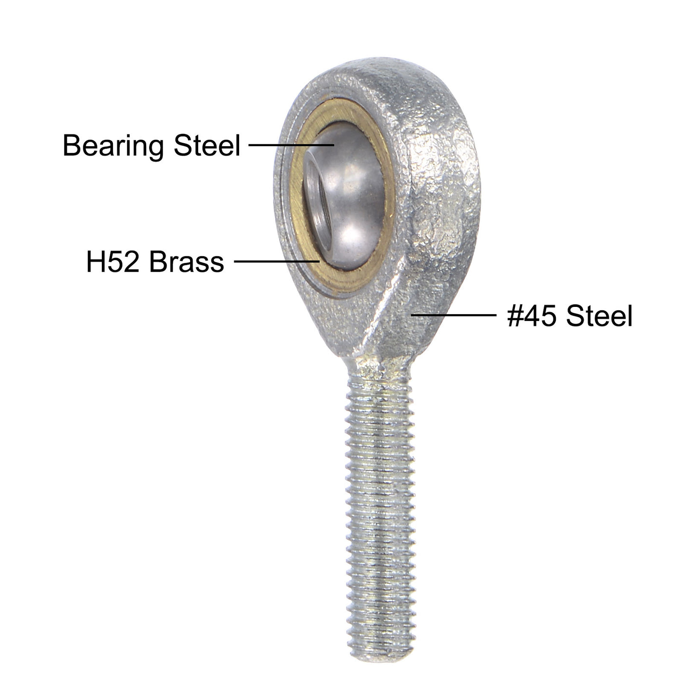 uxcell Rod End Bearing Self-lubricated Joint Bearing Right Hand Male Thread Connector
