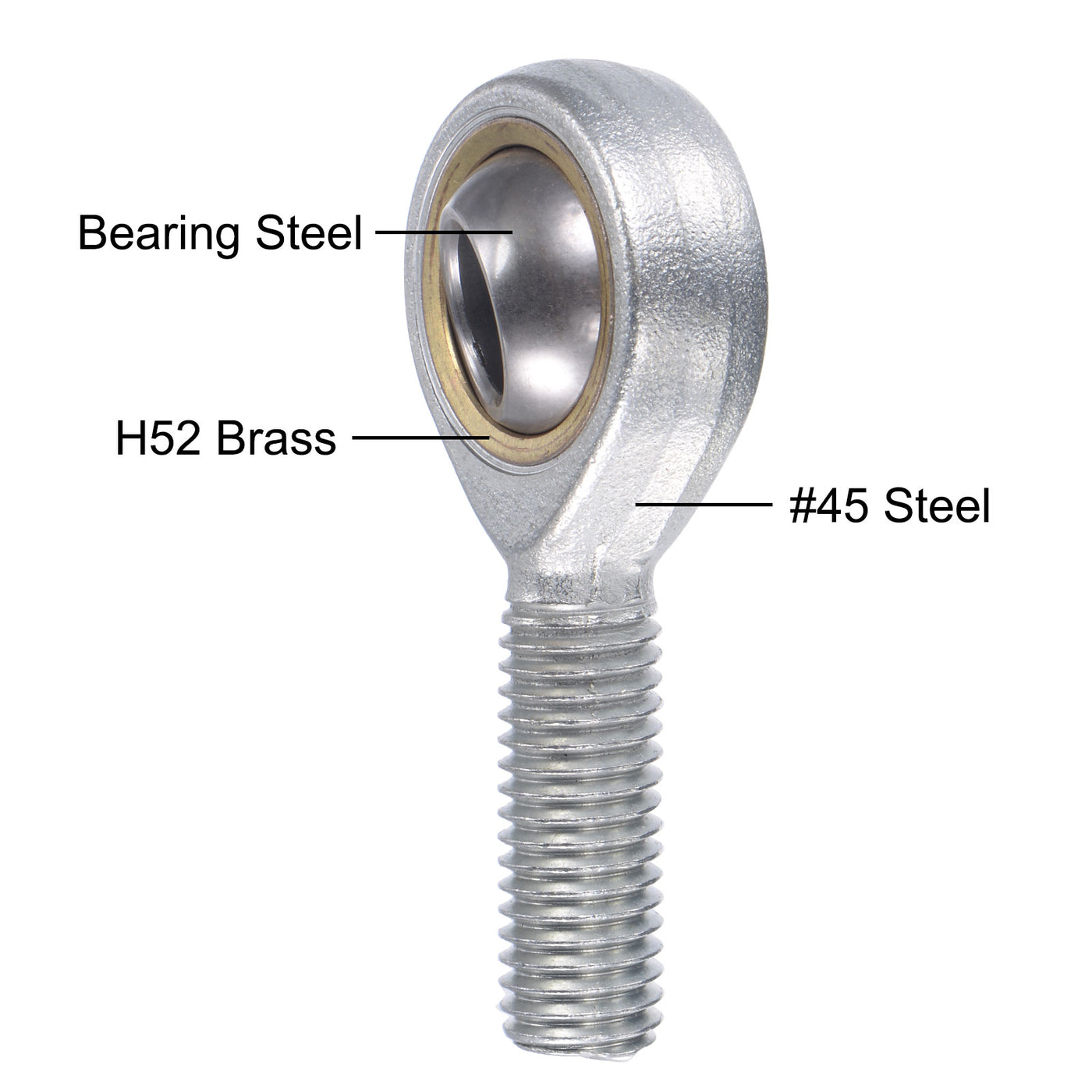 uxcell Rod End Bearing Self-lubricated Joint Bearing Right Hand Male Thread Connector